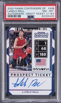 2020-21 Panini Contenders Draft Picks "Draft Ticket" Autograph #54B LaMelo Ball Signed Rookie Card (#1/1) – PSA NM-MT+ 8.5